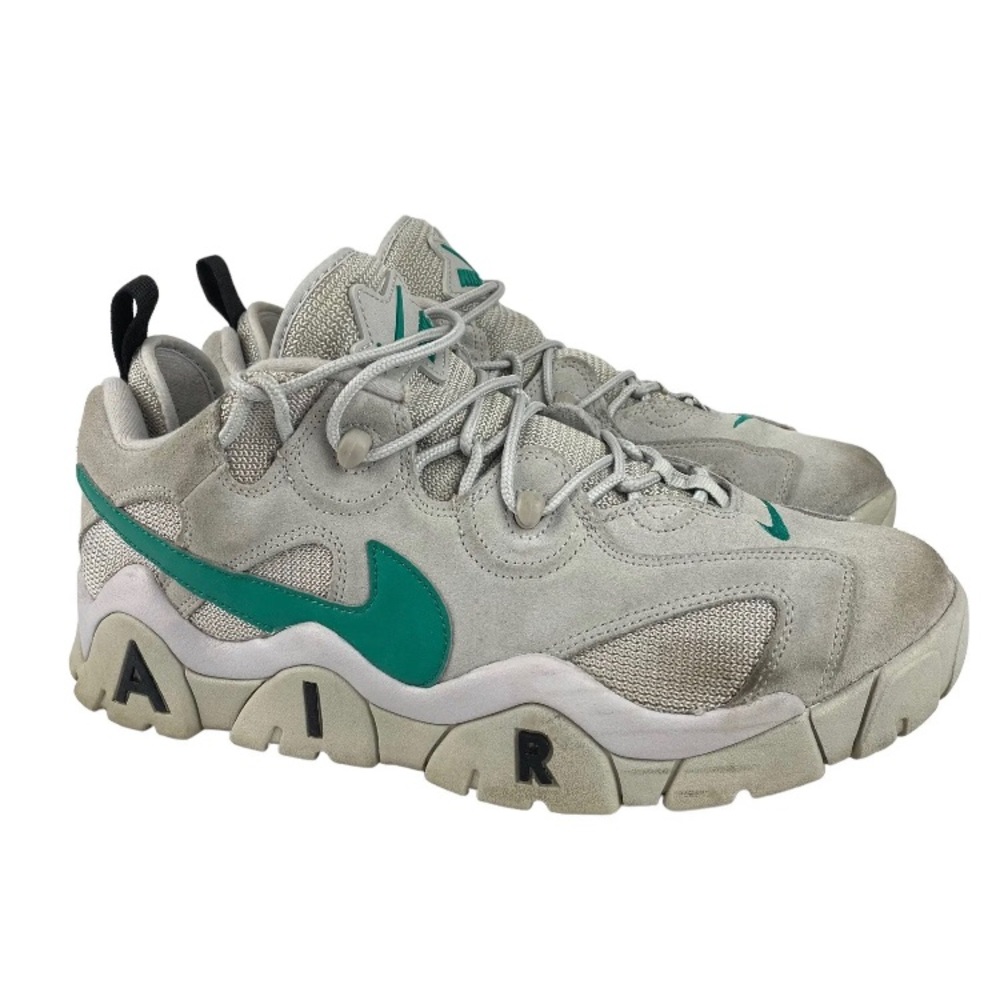 Nike Air Barrage Low Suede Grey Fog Green Mens Shoes CW3129-001 Size 12 US